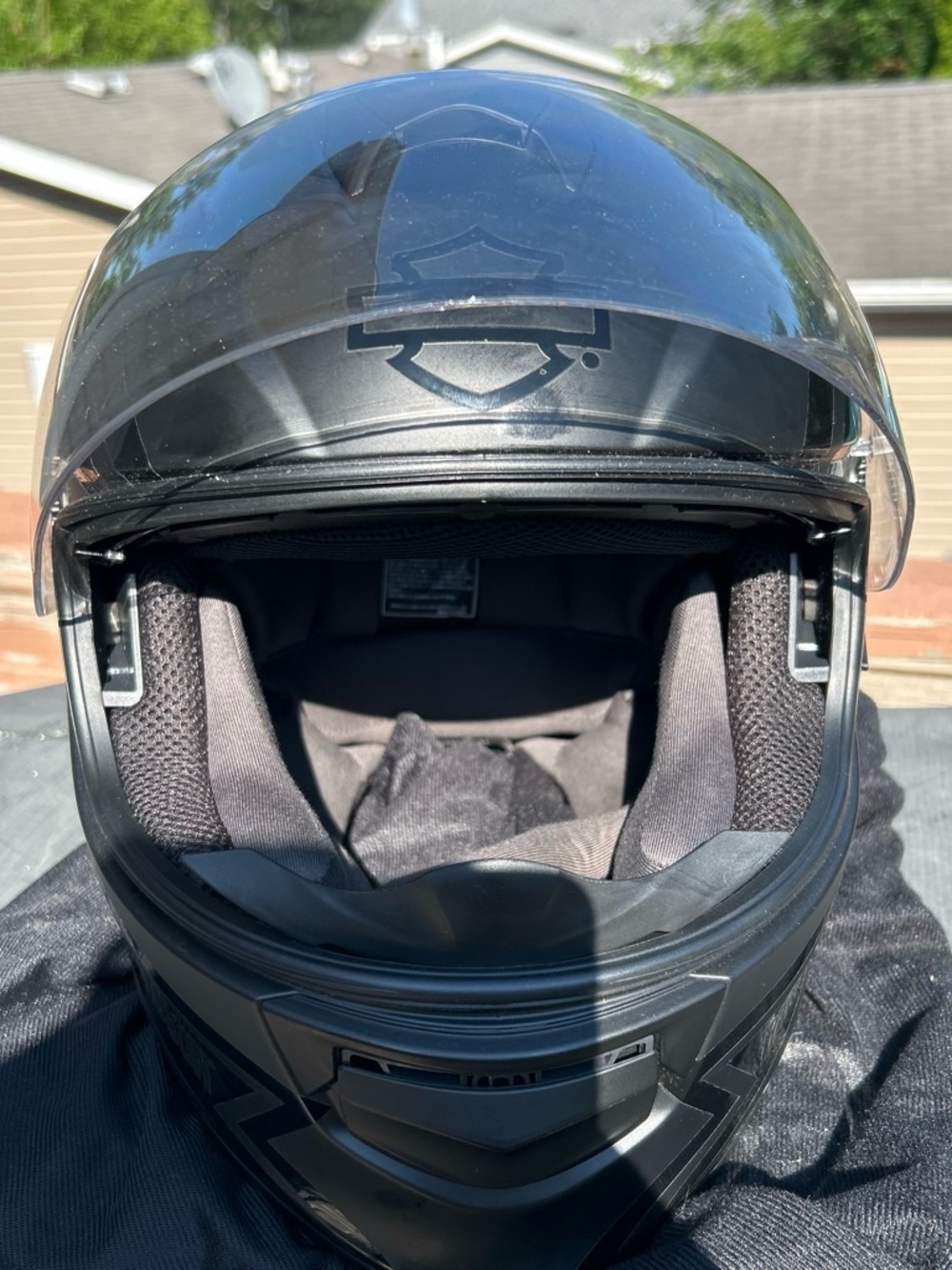 Brand New Harley-Davidson Black Motorcycle Helmet /Gloss Tribal Accents Sz XL - Picture 6 of 8